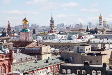 Kremlin ile tarihi merkezi Moskova şehir