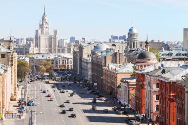 Lubyanka ve Novaya Meydanı Moskova görünümünü yukarıda