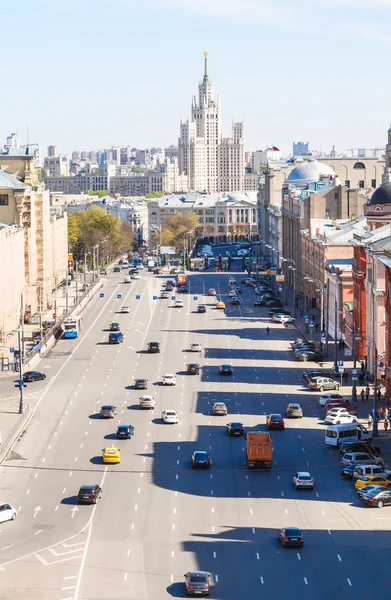 Vista de la plaza Lubyanskaya en Moscú — Foto de Stock