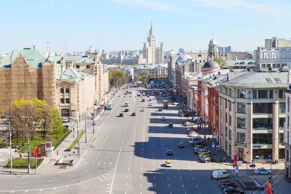 Manzarası Lubyanka Meydanı Moskova ile — Stok fotoğraf