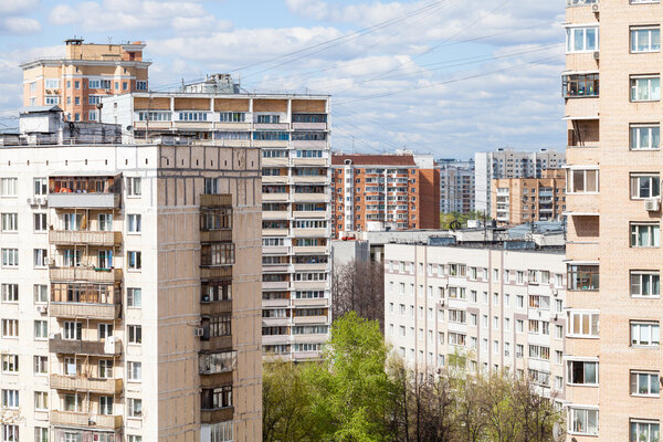 urban residential district in sunny day