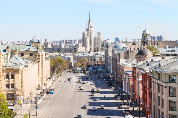 Lubyanka and Novaya Square in Moscow in spring — Stock Photo, Image