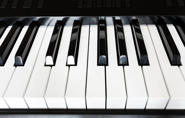 Teclas de visão frontal do teclado digital musical — Fotografia de Stock