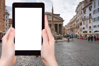 turist fotoğraf Panteon Roma, İtalya