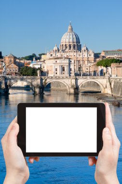 Tiber Nehri, Roma köprüde fotoğraflarını turizm