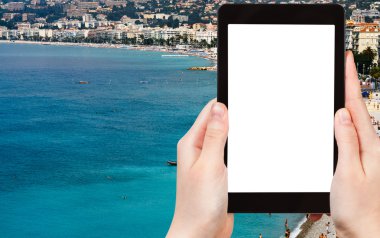 Nice, Fransa Azure sahil turizm fotoğraf arşivi