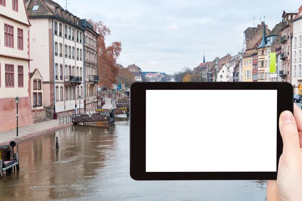 Turistické fotografie starých město Strasbourg — Stock fotografie