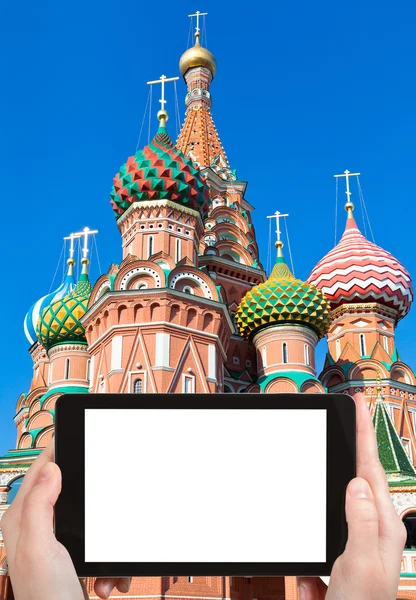 Tourist photographs of Saint Basil's Cathedral — Stock Photo, Image