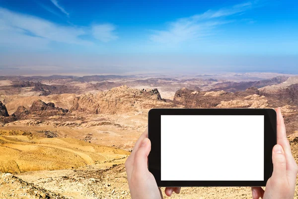 Foto de paisagem montanhosa da Jordânia perto de Petra — Fotografia de Stock