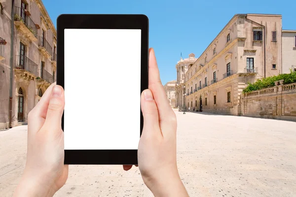 Fotografie turistiche di Piazza di Duomo a Siracusa — Foto Stock