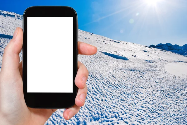 アルプスの山に青い冷たい雪の写真 — ストック写真