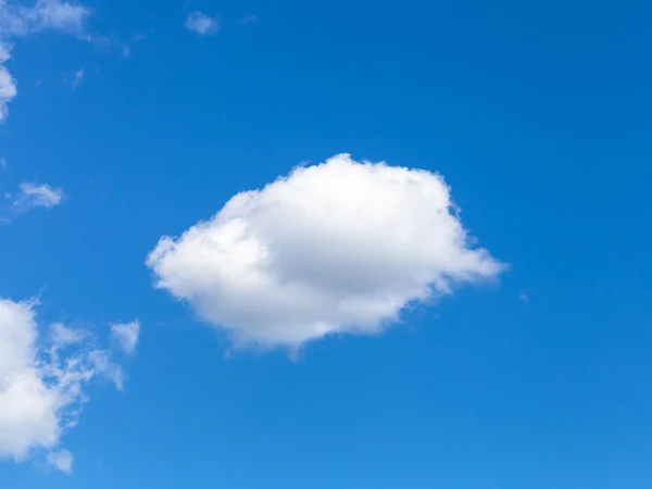 Little fluffy cloud in summer blue sky — Stock Photo, Image