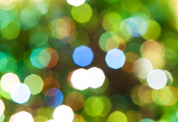 Groene glinsterende wazig Kerstverlichting — Stockfoto