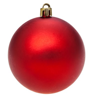xmas dark red ball isolated on white