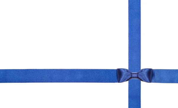 Blue satin bows and ribbons isolated - set 11 — Stockfoto