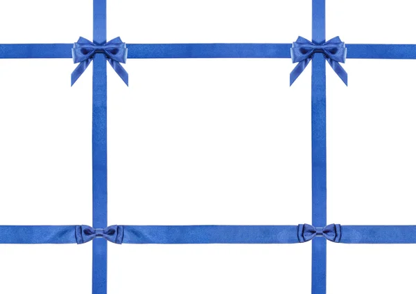 Blue satin bows and ribbons isolated - set 29 — Stockfoto