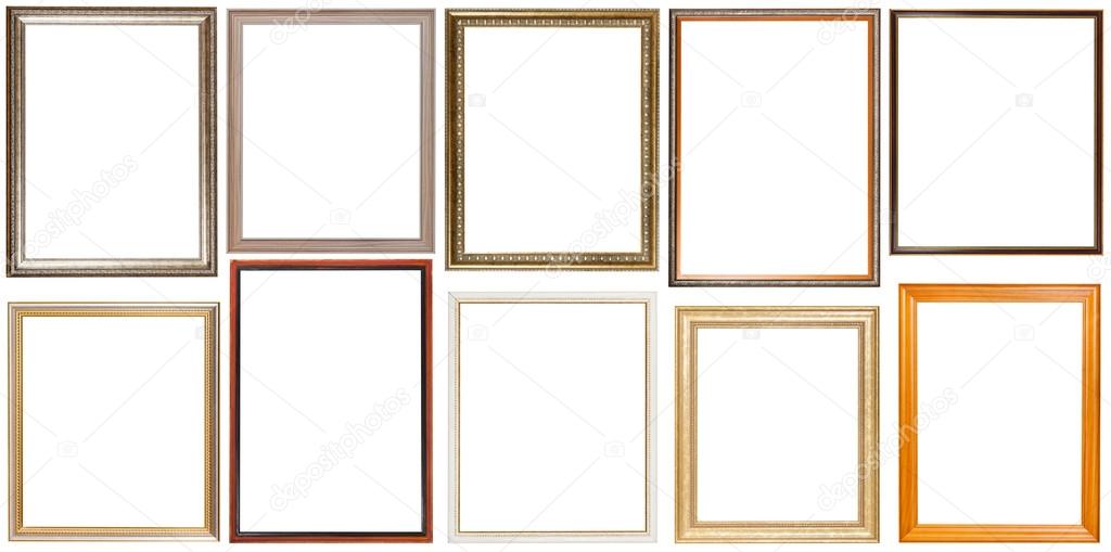 set of 10 pcs vertical wooden picture frames