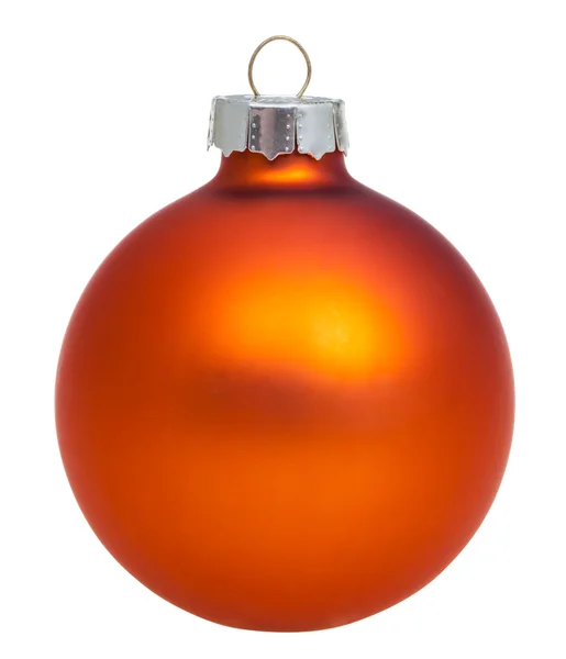 Bola naranja de Navidad aislada sobre fondo blanco —  Fotos de Stock