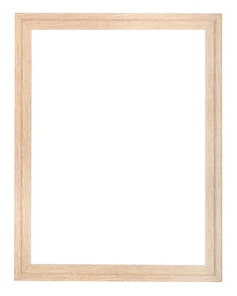 Vertical wooden textured narrow picture frame — Stock fotografie