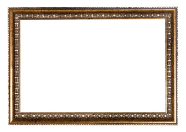 Baroque style golden wooden picture frame — Zdjęcie stockowe