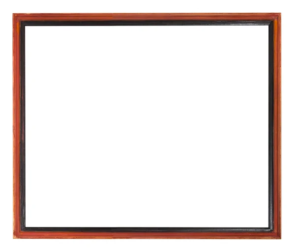 Red and black painted narrow wooden picture frame — Zdjęcie stockowe