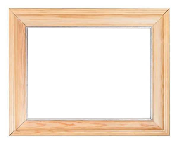 Brede eenvoudige houten afbeeldingsframe — Stockfoto