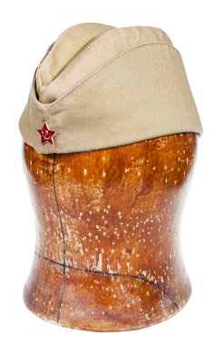 askeri yeşil alan cap Sovyetler kırmızı yıldız işaretiyle