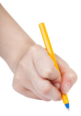 basit kalem üzerinde beyaz izole tarafından el yazma