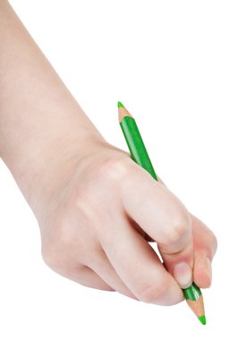 el berabere izole ahşap yeşil kalem tarafından