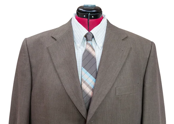 Zöld gyapjú kabát ing-nyakkendő közelről — Stock Fotó