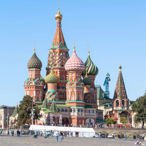 Cathédrale St Basil à Moscou en après-midi d'été — Photo