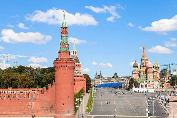 Vasilevsky Descent, Walls and Towers in Moscow — Stok Foto