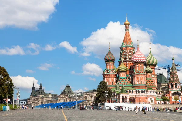 Katedra i Wasilewski zejście w Moskwie — Zdjęcie stockowe