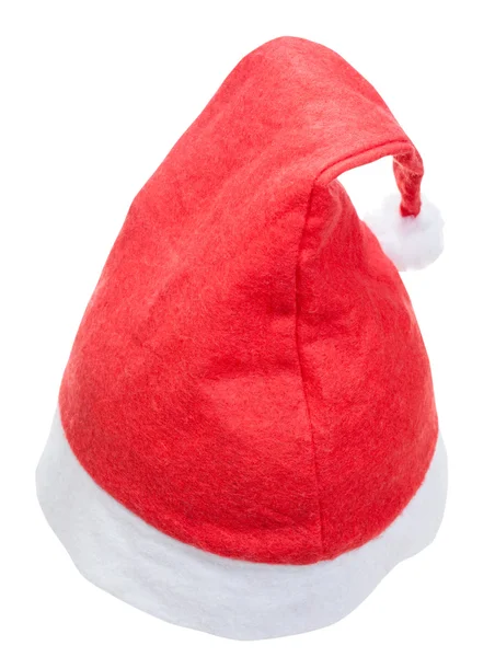 Geleneksel kırmızı santa claus şapka üzerinde beyaz izole — Stok fotoğraf