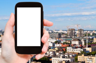 ekran ve geliştirme dışarı kesim ile Smartphone