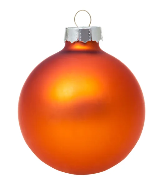 Bola amarilla de Navidad aislada en blanco —  Fotos de Stock