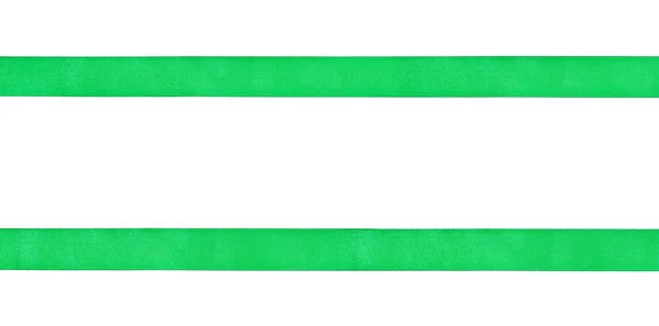 Dos cintas paralelas horizontales de satén aisladas —  Fotos de Stock
