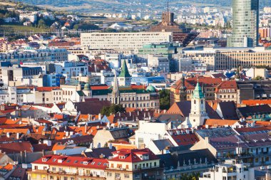 above view of Bratislava old town, Slovakia