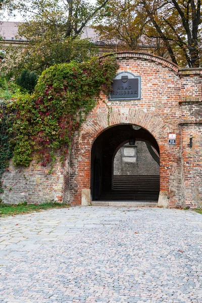 Entrance in Spilberk castle, Brno town — Stock Photo, Image