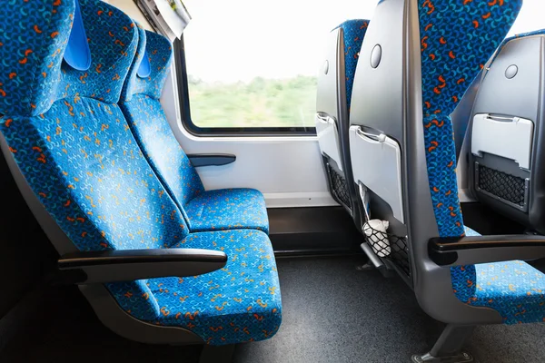 Seats in train in second class — Stock Photo, Image