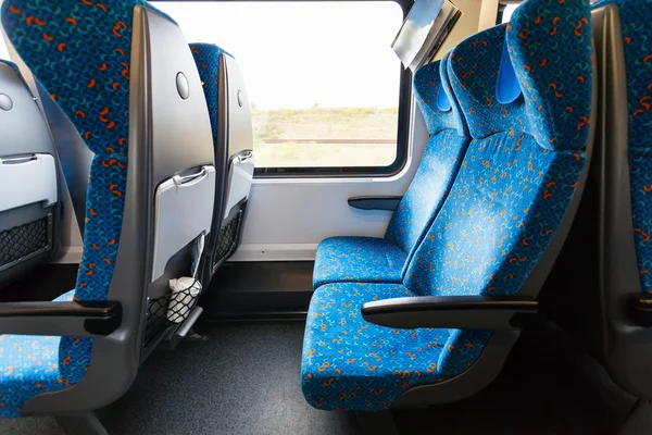 Empty seats in railway wagon — Stock Photo, Image