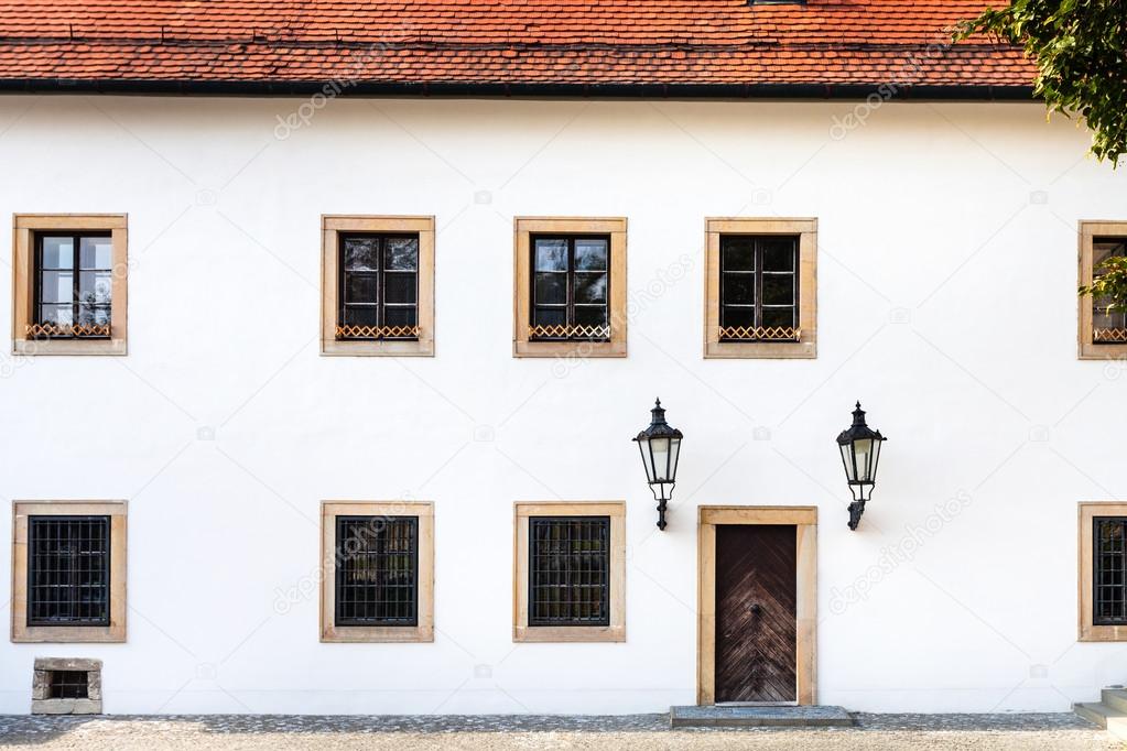 facade of old house in Bratislava castle