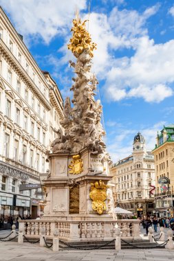 memorial Plague column on Graben street Vienna