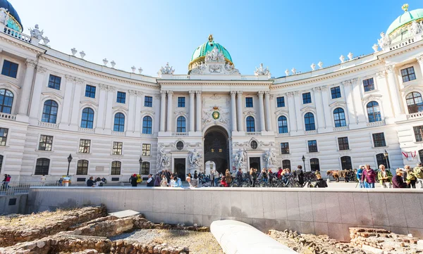 Antigo posto avançado romano em Michaelerplatz em Viena — Fotografia de Stock