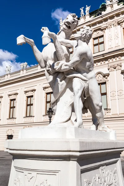 Pozlacená socha Johann Strauss v Stadtpark, Vídeň — Stock fotografie