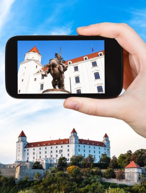 snapshot of statue in Bratislava Hrad castle