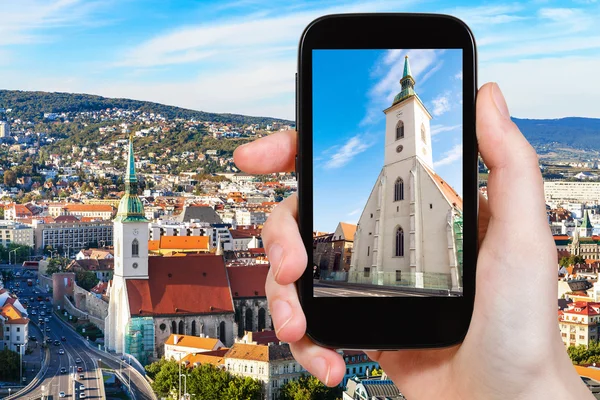 Snapshot of St. Martin Cathedral in Bratislava — Stock Photo, Image