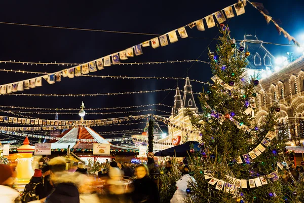 Juldekoration på nyår Fair i Moskva — Stockfoto