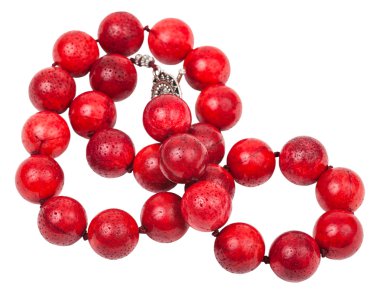 sünger mercan boncuk izole karışık kolye