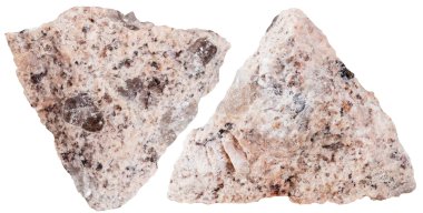 iki adet taş izole granit maden